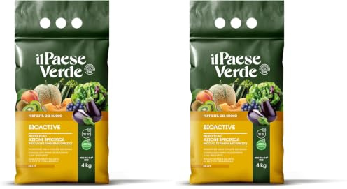 Il Paese Verde Bioactive 4kg - Concime Prato Biologico Contro Le Muffe. Fertilizzante Orto Organico Con Stallatico Contro Funghi E Marciumi. Rivitalizza E Rende Più Fertile Il Terreno.