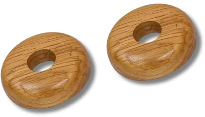 Marco Paul Heizkörperrohrabdeckungen, Holz, 15 mm Rohrabdeckungen, 4,5 cm breit, Bodenringe für Heizkörperrohre, aufsteckbare Eichen-Rohrmanschetten, 15 mm, 2 Stück