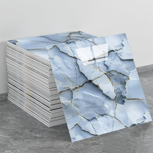 AMOYUN Kakeldekaler, 30 x 30 cm för kök, 10 stycken marmor PVC, kakeldekaler, badrum, självhäftande, kakeldekor, klistermärken, testen för matsal, badrum, kakelfolie, dekoration