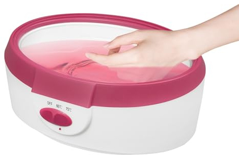 BRRIDE Bagno di paraffina per mani e piedi, 265 W, macchina per il bagno di cera, per la paraffina (rosa)