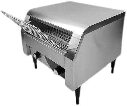 Four grille-pain à convoyeur commercial en acier inoxydable - Contrôle de température à 7 vitesses, grille-pain à bande plate haute efficacité pour la restauration, les restaurants et les boulangeri