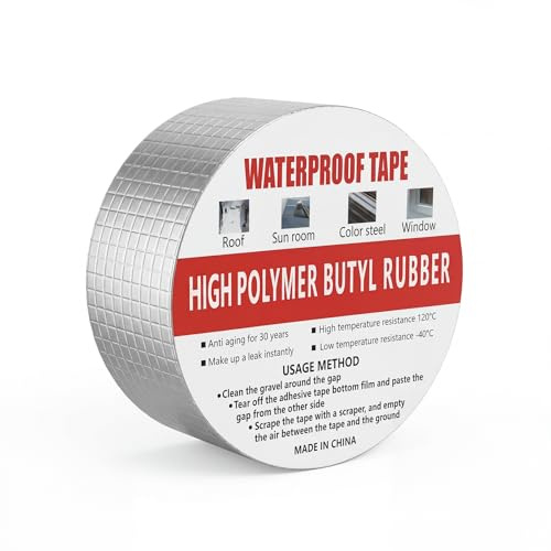 Cinta impermeabilizante de butilo,10m x 5cm,cinta de sellado,cinta autoadhesiva impermeable,cinta para techos para sellar ventanas,tuberías y canalones,kit de reparación de fugas