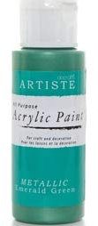 Metallic Emerald Green docrafts Artiste All Purpose Acrylic Craft Paint - 59ml