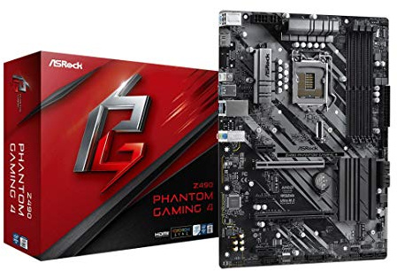 Asrock Z490 Phantom Gaming 4 Scheda madre Intel Z490 ATX, presa 1200, 4 DDR4, CrossFireX, HDMI, M.2