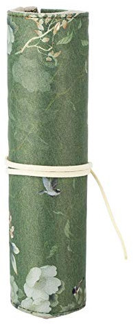 Leinwand Stifterolle Verpackungshalter, Leinwand Pencil Wrap, Hirschleder-Samtband zum Sammeln von Bleistiften, Chinesischer Antiker Stil(Zweig)
