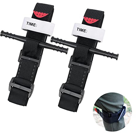 APOMOONS Tourniquets, 2 Stück Taktische Tourniquets, Kampf-Anwendung, Schnellverschluss, Einhandbedienung, Militär Tourniquet für Outdoor-Sport, Camping, Wandern, Klettern
