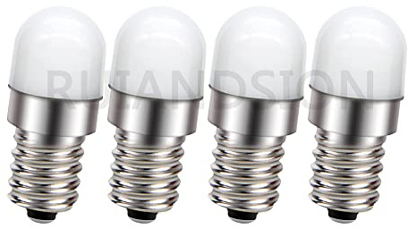 Ruiandsion E14 LED Bulb Refrigerator Oven Range Hood Light AC 12V Chandelier Pendant Fridge Freezer Lamp Dimmable Candelabra Appliance Night Light, Warm White (Pack of 4)