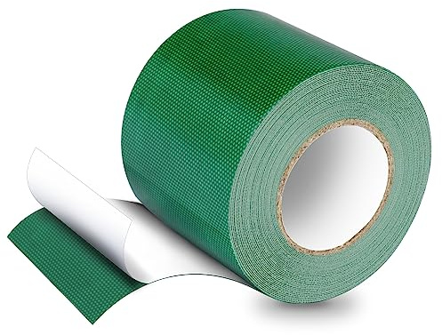 HONGTAISHENG PVC Planenband, Reparaturklebeband, 5M*8CM, Grün | Für Gewebeplanen, Planenflicken, Für LKW Abdeckplane, Markise, Zelt