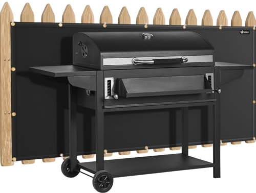 FLASLD Feuerfeste Deckzaunabdeckung und Bildschirmschutz Deckgeländer vor Grillwärme, Balkonzaun-Sichtschutz, Outdoor-Zaun, UV-Schutz, witterungsbeständig 90cm x 300cm