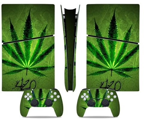 Diseño Remoto Consola para PS5 Slim Skin Disc Edition & para PS5 Slim Skin Digital Edition Consola Mando Cubierta Vinilo Fundas Compatible Resistente Arañazos 25696 Regalo Envolturas Pieles (Size : D