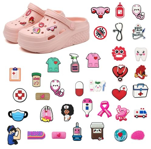 Crocs Anstecker Medizin, Crocs ZubehöR, Schuhdekoration, Lustige Cartoon-Schuhdekoration für MäDchen, Jungen und Erwachsene