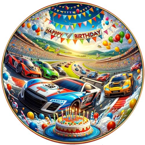 Fondant Tortenaufleger Tortenbild Geburtstag Party RENNWAGEN K 2