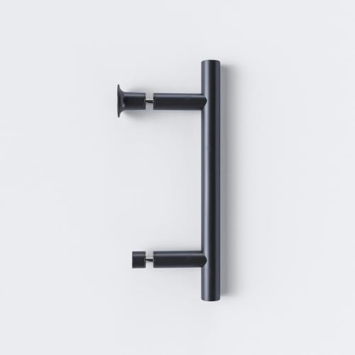 SANYROI Maniglia per porta doccia, distanza tra i fori 130 mm, maniglia per porta in vetro, maniglia per cabina doccia, maniglia ad arco in acciaio inox, lunghezza 200 mm