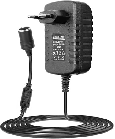 SUCIKORIO 12V 3A Auto Adapter Zigarettenanzünder Steckdose Universal Transformator Netzteil 230v auf 12V Zigarettenanzünder AC/DC kfz Netzadapter Steckernetzteil für Kühlbox Auto, Autostaubsauger