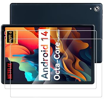 For URAO/Ainmel 107 / ryesug c107-a/Whitedeer C108 / MUISOO 12 10.1inch Android 14 Tablet Tempered Glass Screen Protector - High Transparency, Scratch Resistant, Anti-Fingerprint(2 Pack)