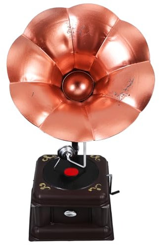 Cabilock Spieluhr Mit Kurbel Zum Selberbauen Retro-plattenspieleradapter Mit Schallplatte Und Klassischem Phonographen-Design Für Vintage Heimdekoration