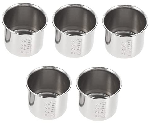 TOPBATHY Taza Medidora De Acero Inoxidable 40ml Vasos Medidores Graduados Para y Cocina