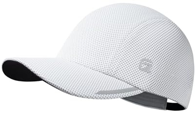 GADIEMKENSD Kylande unisex löparhatt prestanda näthatt - utmärkt ventilation, lätt, reflekterande säkerhet - kyler upp till 2 timmar, Gråvit, 6 5/8/7 5/8