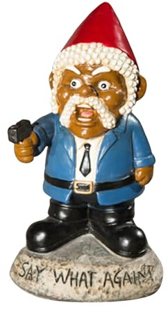 Gartenzwerg, Lustige Geschenke, Lustig, Gartenzwerge, Gartenzwerg Mittelfinger Zwergenstatue Wasserdicht Sonnenschutz Gartendeko für den Garten, Gartenzwerg Statue für Terasse Balkon Deko (Schwarz)