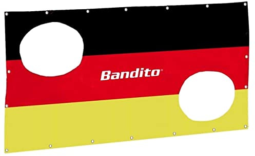 Torwand Deutschland 198x130 cm Fußball Torwandeinsatz Fußballtor Training | BURI Torwand mit zwei Schusslöchern für Fußballtraining, Gartenspiel, Freizeit und wetterfesten Spielspaß im Freien