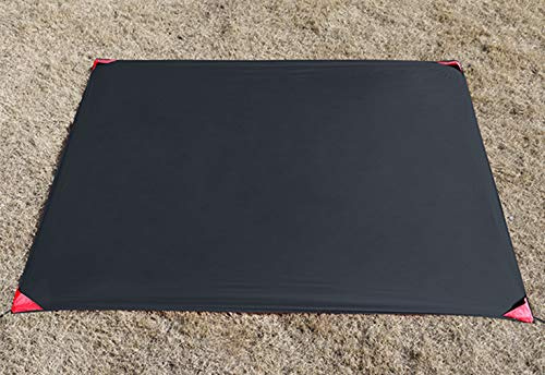 X-Labor Ultraleicht Mini Picknickdecke Stranddecke wasserdichte sandabweisende wärmeisoliert kompakt Nylon Tragbare Camingmatte Pocket Blanket schwarz 110x150 cm