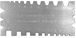 PAULIMOT Kombinierte Gewindestahllehre für Trapez- und Flachgewinde