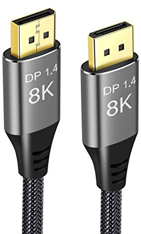 xiwai DisplayPort 1.4 8K 60hz Câble Ultra-HD UHD 4K 144hz DP vers DP Câble 76804320 pour Video PC Laptop TV (5M)
