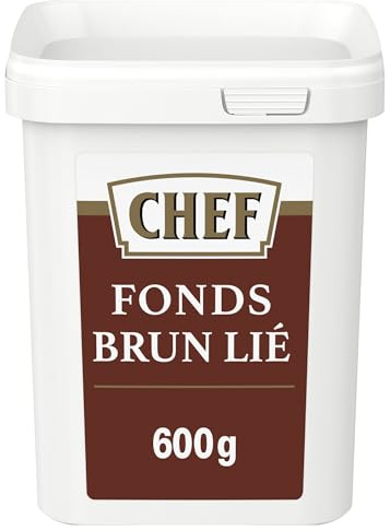 CHEF - Fonds Brun Lié Déshydraté Goût Bœuf Rôti - Pot de 600g