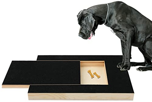 Kratzbrett für Hunde - Stressfrei Nagelpflege mit Leckerlibox - Alternative zu Krallenknipsern und -Schleifern