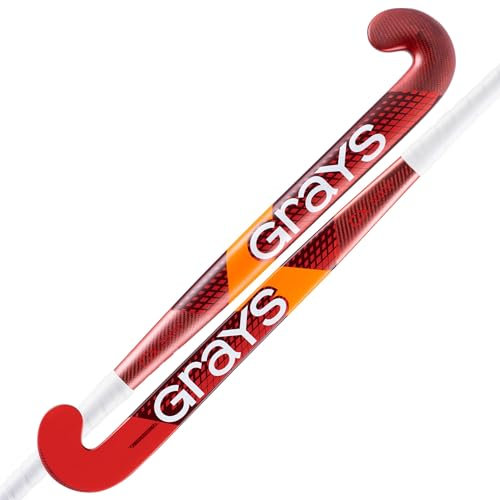 GRAYS GX2000 Dynabow Crosse de hockey composite pour enfant – 83,8 cm – Rouge – Nouveauté 2023/24