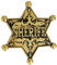 Etoile de Sheriff I Broche Doré Badge Métal I Déguisement Cowboy I Accessoire Wild West I Cosplay Carnaval Halloween I Jeu De Rôle
