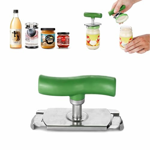 Effortless Arthritis Jar Opener, Glasöffner Schraubdeckelöffner Grün, Flaschenöffner für Senioren Multifunktion, Arbeitssparender Dosenöffner für Familie, Picknick, Geschäft