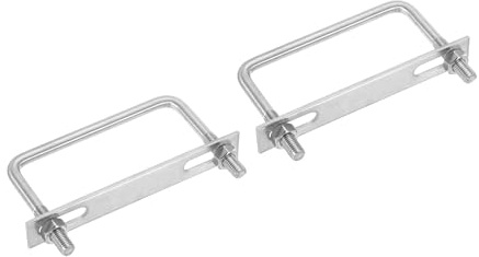 PATIKIL Kit De Pernos U Cuadrados M10x120x90mm, 2 Unidades De Pernos U Cuadrados De Acero Inoxidable 304 Con Placas De Marco Y Tuercas Para Remolques De Tabla De Esquí O Velero