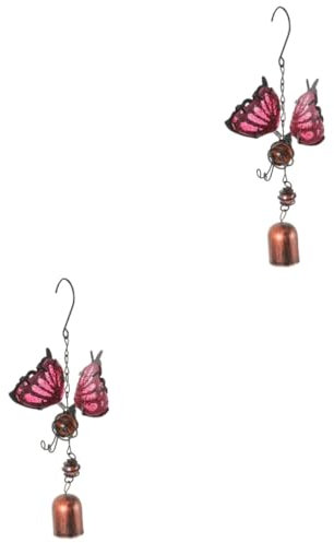 Yardwe 2 Pezzi Campanello A A Forma Di Farfalla Campanello Decorativo Piccolo Carillon A Per Giardino Decorazioni Per Il Compleanno Di Ragazzi E Ragazze