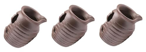 Kisangel 3pcs Ceramic Jar Water Fountain Decorative Waterfall Jar for Aquarium Fish Tanks Indoor Outdoor Decor