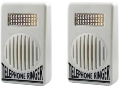 2 campanelle bianche per telefono e telefono, suono extra forte, per telefoni fissi, telefoni e accessori, sicurezza di piccole dimensioni e peso leggero