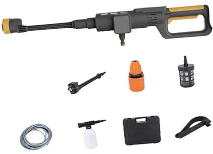 Sharplace Idropulitrice a Batteria Senza Spazzole Jet Wash Multiuso Portatile, Idropulitrice per La Pulizia dei Rivestimenti E La Pulizia Esterna della Barca, Nero Giallo