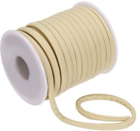 PATIKIL Corde Élastique Plate en Nylon 21.87 Yard 5 mm Blanc | Corde Élastique Spandex Tissu Ficelle pour Coudre Vêtements Attaches à Cheveux Cordon DIY Artisanat