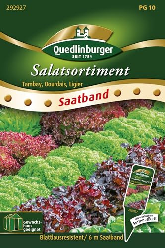 Quedlinburger 292927 Salatsortiment Blattlausres (Saatband) (Salatsamen)