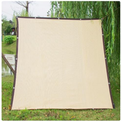 Telo ombreggiante beige, 6 x 10 m, resistente ai raggi UV, 75% tessuto con occhielli, rettangolare, per pergola, serra e protezione delle piante, copertura durevole per esterni