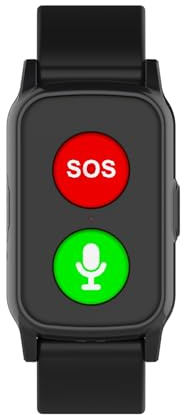 X&Z-XAOY Montre De Suivi des Chutes pour La Démence Et L'Alzheimer Montre Intelligente pour Personnes Âgées avec Détection De Chute,GPS Appel SOS Systèmes D'alerte pour Les Personnes Âgées(Black)
