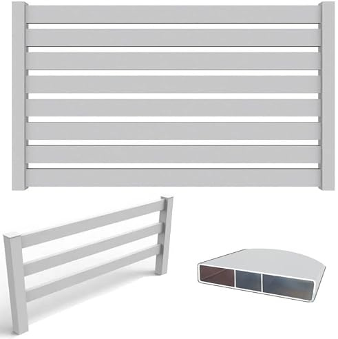 Listone doga AluMIA150 in Alluminio spessore 20mm profili per recinzioni frangivento staccionate (Bianco, 15x180cm)