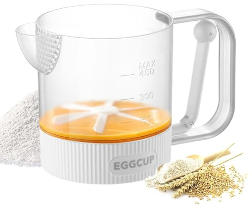 Batidora manual de huevos, vaso semiautomático, recipiente de mezcla de alimentos de 350 ml para cocina, herramienta de prensa de batidor de acero inoxidable resistente, máquina de espuma para batir