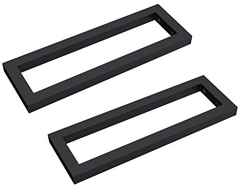 Mai & Mai Design Wandkonsole WH01 aus Edelstahl in Schwarz, BTH: 50x3x15 cm, Waschtisch Halterung 2 Stück