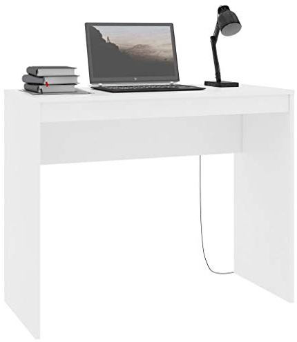 pedkit Bureau pour Ordinateur Table Console Bureau Blanc 90 x 40 x 72 cm Aggloméré