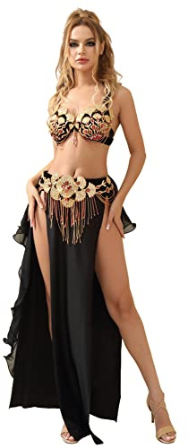 ROYAL SMEELA Costumi per la Danza del Ventre Abbigliamento Danza del Ventre Abito Danza Ventre Donna Gonna del Cintura del Reggiseno Danza del Ventre Set di Danza del Ventre Costume Carnevale