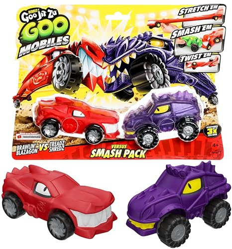 Heroes of GOO JIT Zu GOO Mobiles- Blazagon Vs Shredz Stretch 'em!Smash 'em! Twist 'em! Fix Them and Start Again!Present for 4 Year Old Girls, Boys and GOO JIT Zu Fans