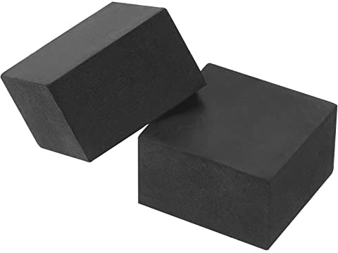 PATIKIL Plant Pot Feet 2x2x1.2 Inch, 6 Pack Invisible Riser Rubber Square for Outdoor Garden Patio Deck Flower Planters, Black
