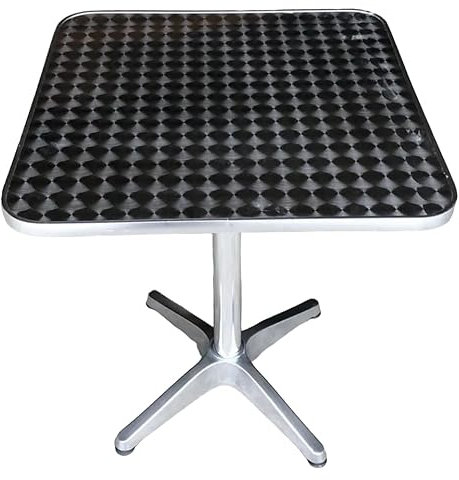 Briconess.com Quadratischer Säulentisch aus Aluminium, wasserdicht, 60 x 60 x 70 cm, für Bars und Restaurants