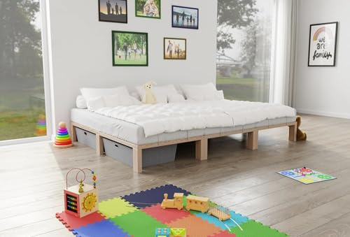 Gigapur G56 XXL Massivholzbett 220x200 cm Kiefer Modul-Bett mit Lattenrost